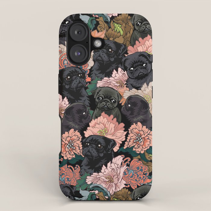 Because Black Pug iPhone Case