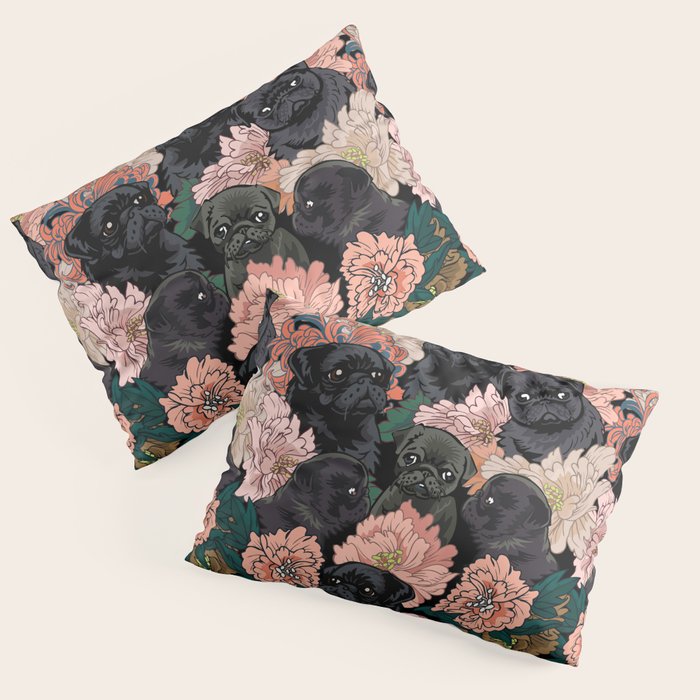 Because Black Pug Pillow Sham Gallery Image 3