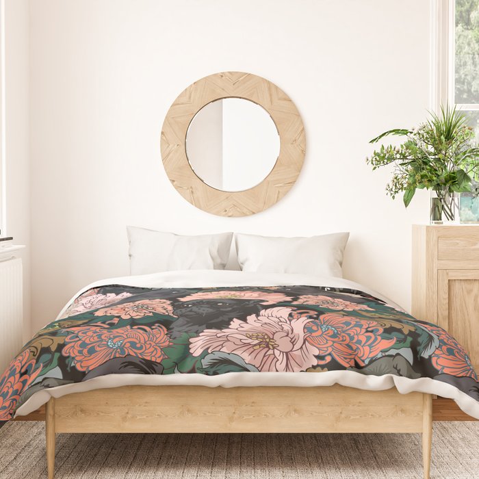 Because Black Pug Duvet Cover Gallery Image 3