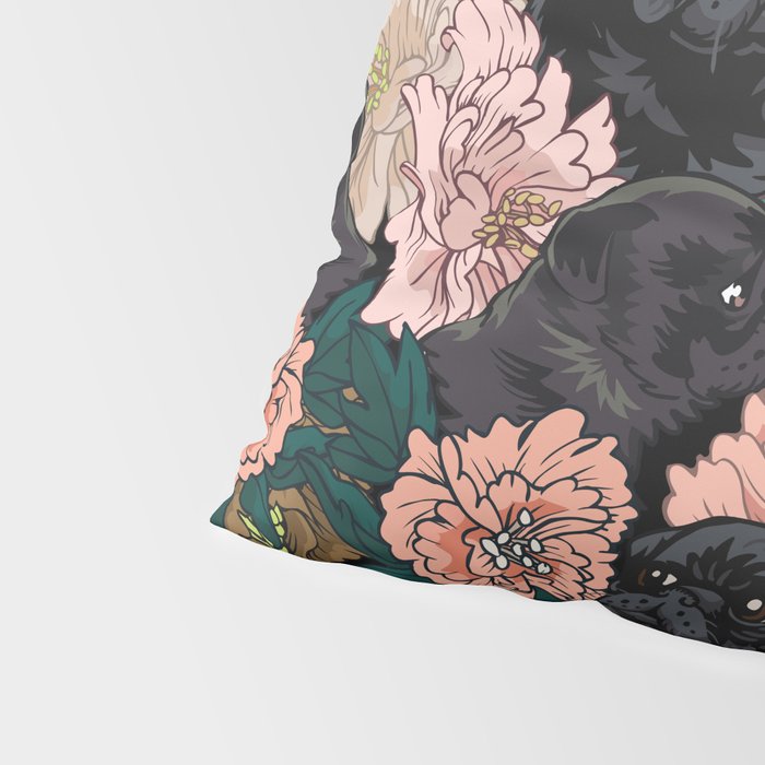 Because Black Pug Pillow Sham Gallery Image 4