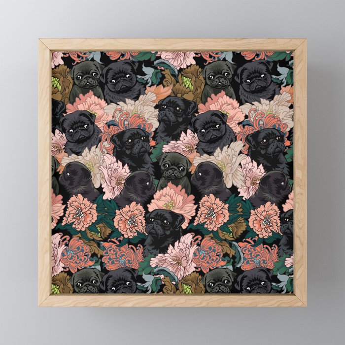 Because Black Pug Mini Art Print Gallery Image 1