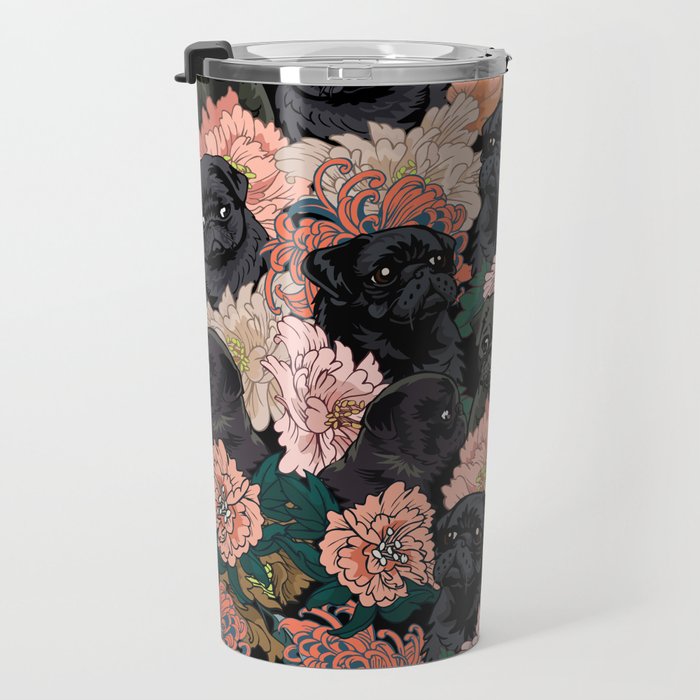 Because Black Pug Travel Mug Gallery Image 3