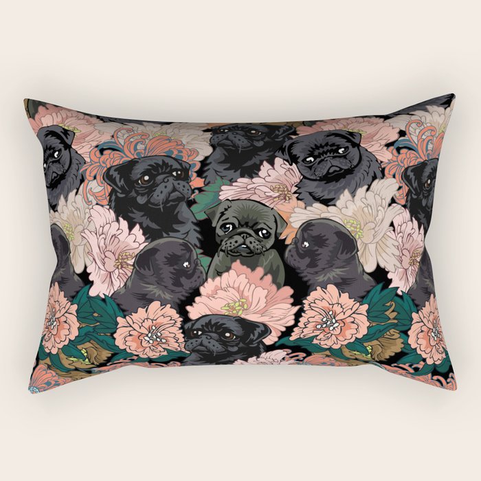 Because Black Pug Rectangular Pillow Gallery Image 2