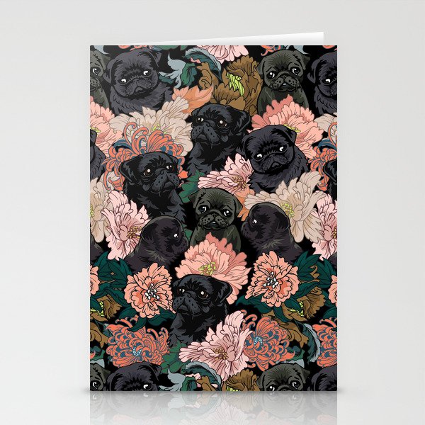 Because Black Pug Stationery Card Gallery Image 2