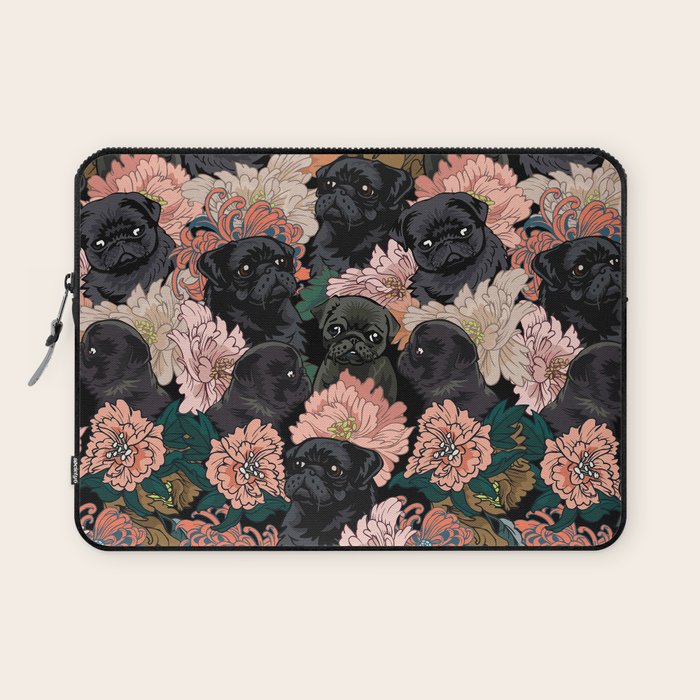 Because Black Pug Laptop Sleeve Gallery Image 1