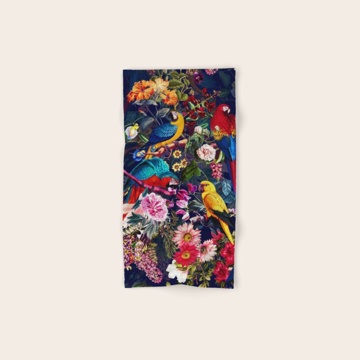 Floral and Birds XLV Bath Towel Gallery Image 1
