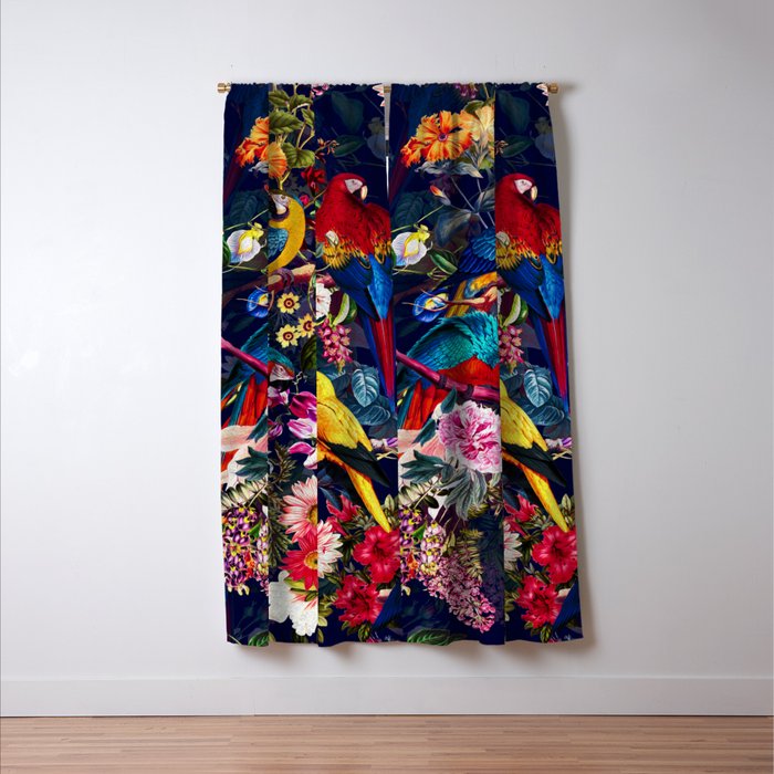 Floral and Birds XLV Window Curtain Gallery Image 3