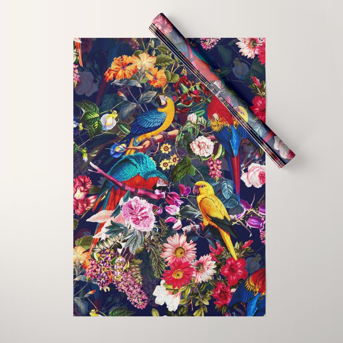 Floral and Birds XLV Wrapping Paper Gallery Image 1