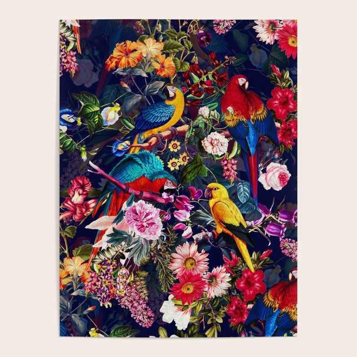Floral and Birds XLV Poster Gallery Image 1