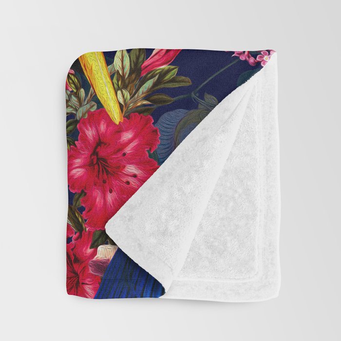 Floral and Birds XLV Throw Blanket Gallery Image 3