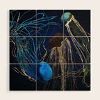 Metallic Jellyfish IV Wood Wall Art Gallery Image 1