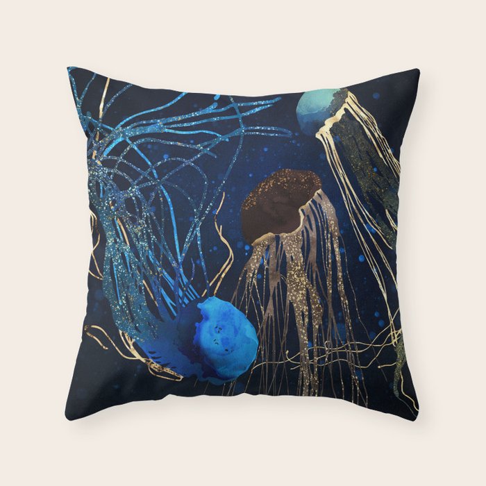 Metallic Jellyfish IV Throw Pillow Gallery Image 6