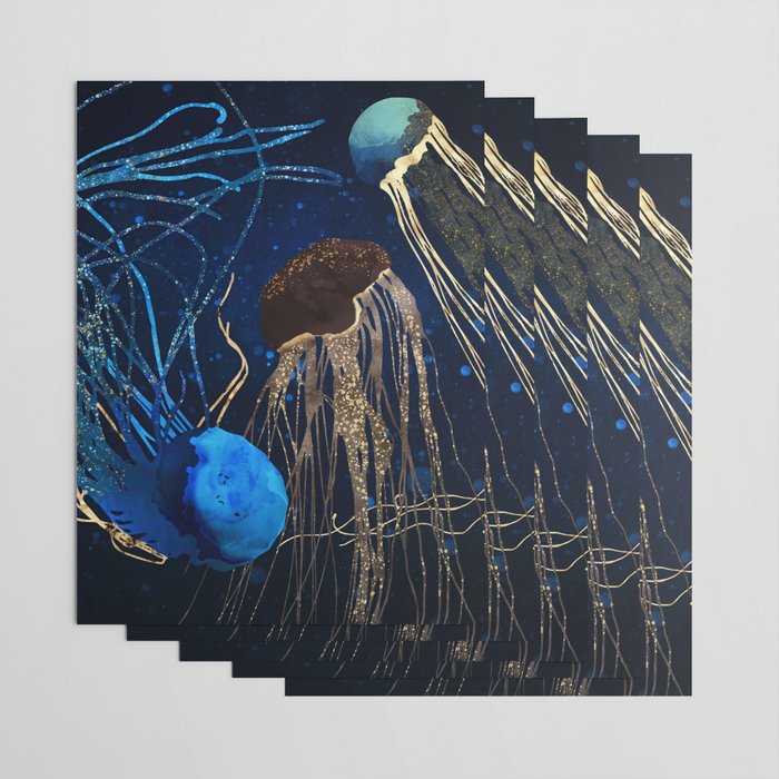 Metallic Jellyfish IV Wrapping Paper Gallery Image 3