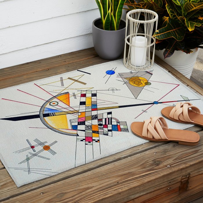 Wassily Kandinsky Delicate Tension Outdoor Rug Gallery Image 2