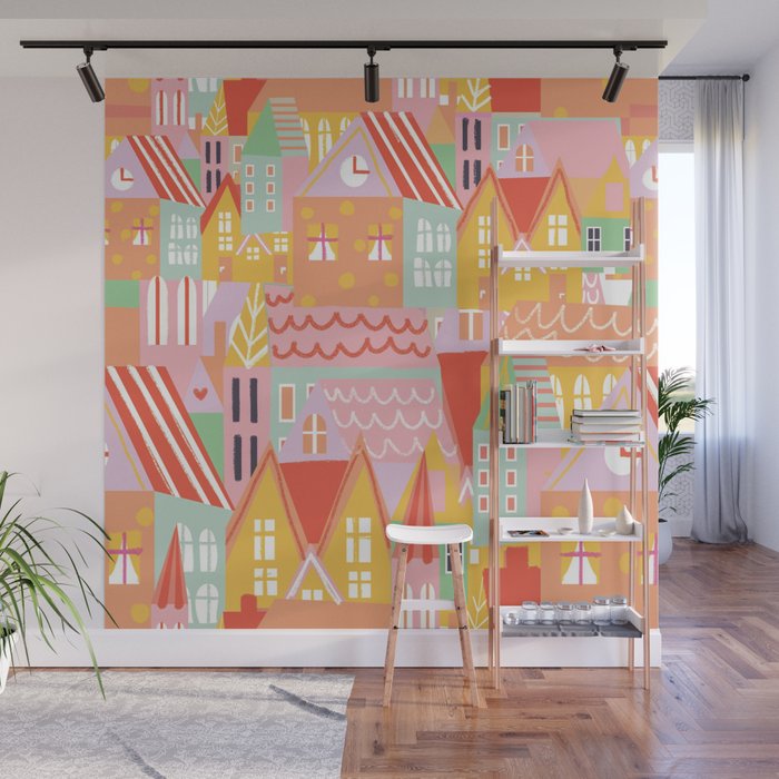 Happy city Wall Mural Gallery Image 1