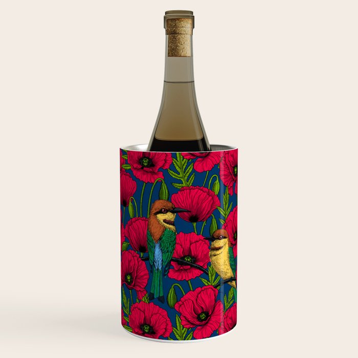 Bee eaters and poppies  Wine Chiller Gallery Image 2