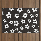 Black garden Outdoor Rug Gallery Image 1