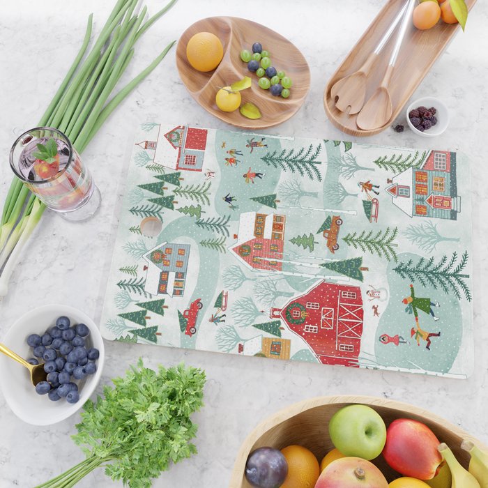 New England Christmas Cutting Board Gallery Image 2