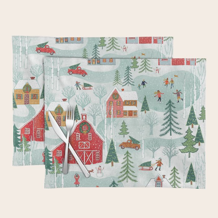 New England Christmas Placemat Gallery Image 1