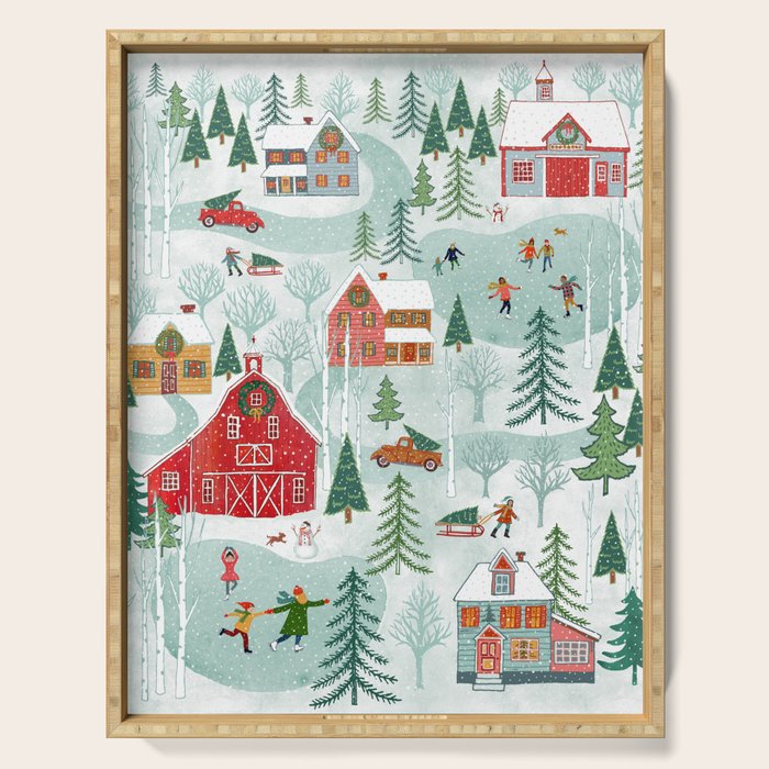 New England Christmas Serving Tray Gallery Image 1