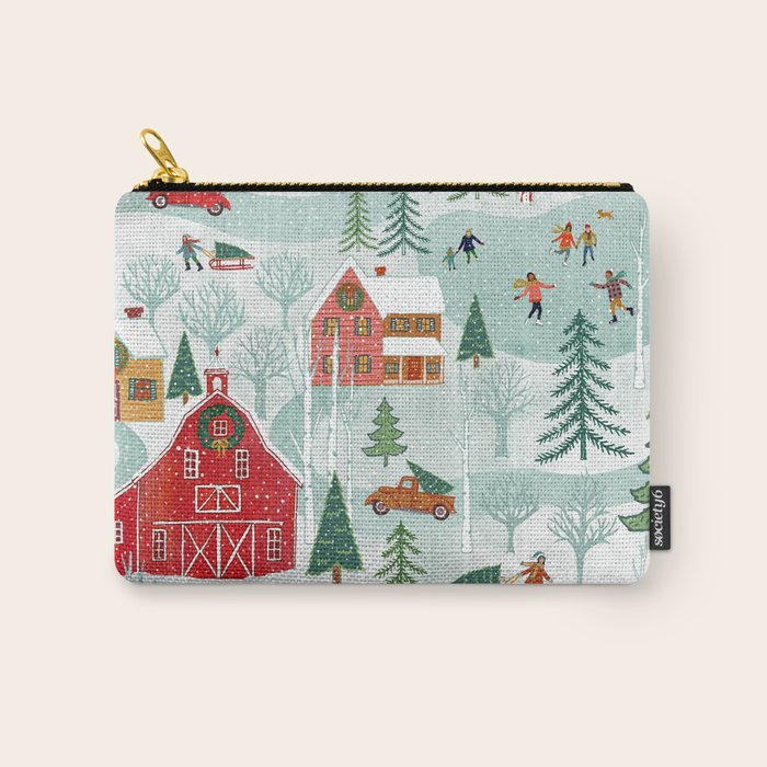New England Christmas Carry All Pouch Gallery Image 1