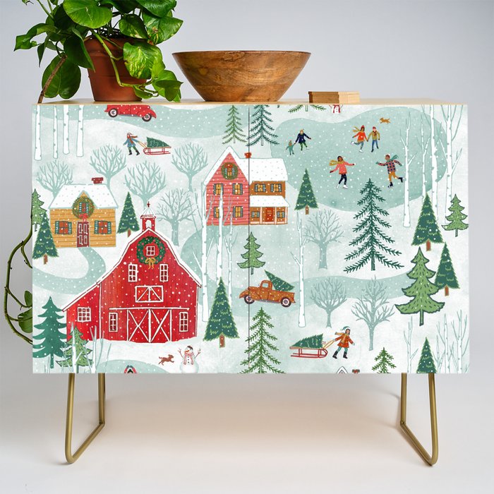 New England Christmas Credenza Gallery Image 1
