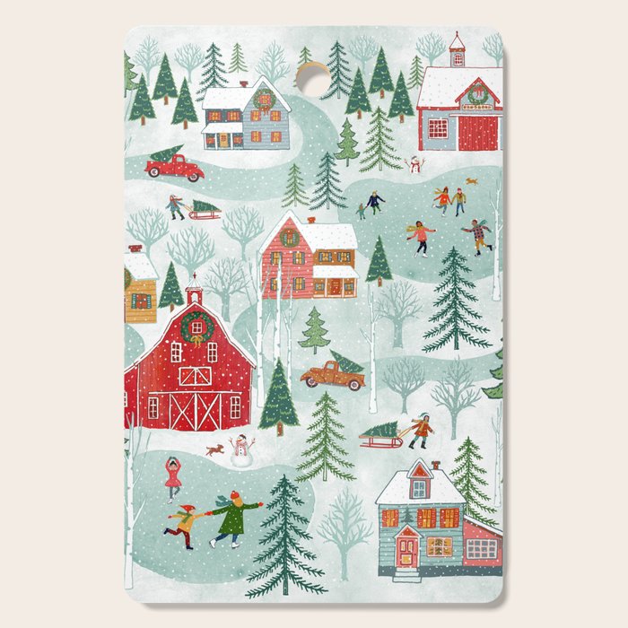 New England Christmas Cutting Board Gallery Image 1