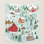 New England Christmas Wall Tapestry Gallery Image 4