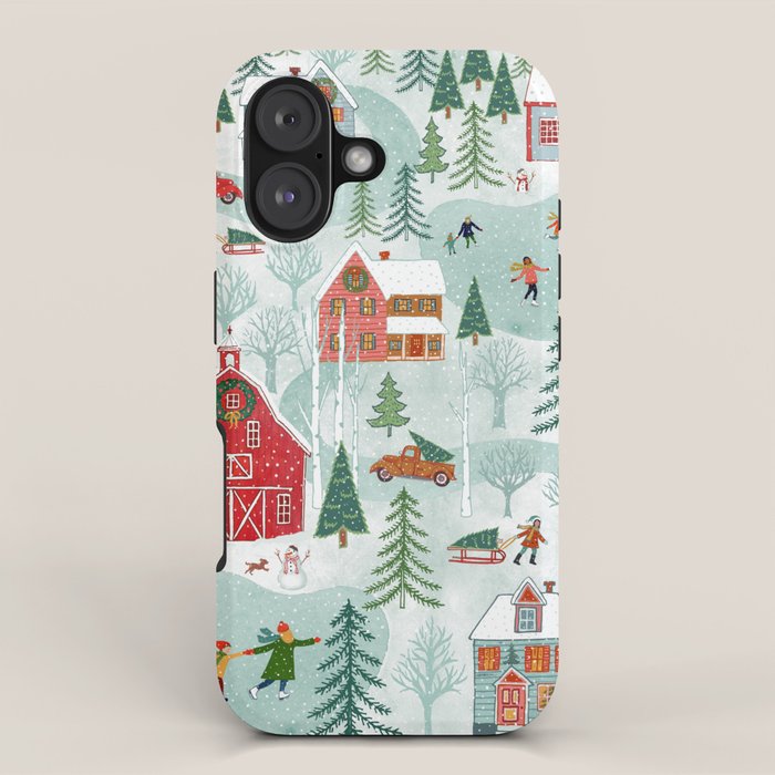 New England Christmas iPhone Case Gallery Image 1