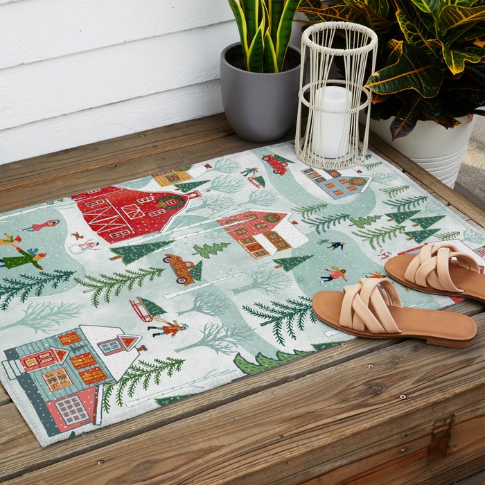 New England Christmas Outdoor Rug Gallery Image 2