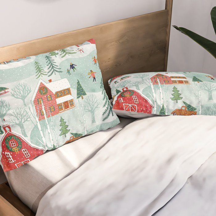 New England Christmas Pillow Sham Gallery Image 2