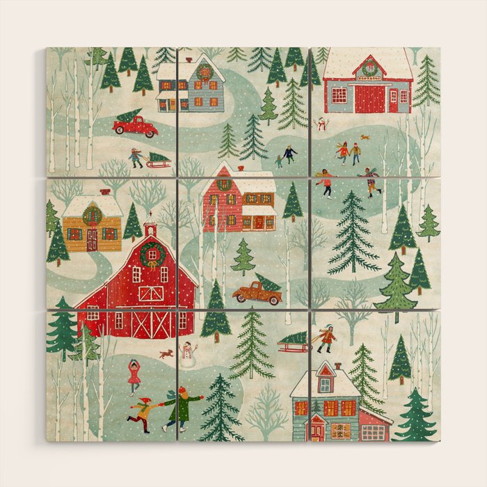 New England Christmas Wood Wall Art Gallery Image 1