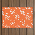 Tropical summer flower pattern art Outdoor Rug Gallery Image 1