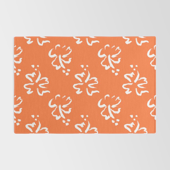 Tropical summer flower pattern art Rug Gallery Image 2