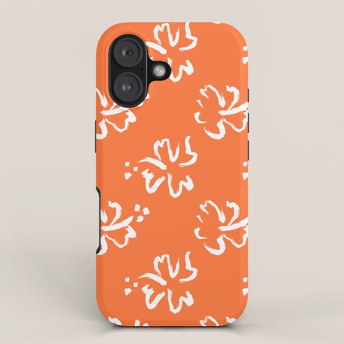 Tropical summer flower pattern art iPhone Case Gallery Image 1