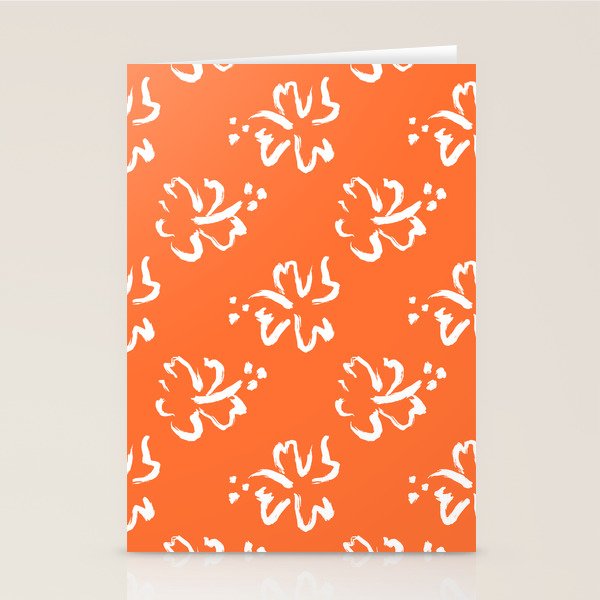 Tropical summer flower pattern art Stationery Card Gallery Image 2