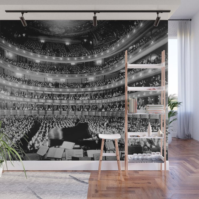 Metropolitan Opera House, New York City black and white photography / black and white photographs Wall Mural Gallery Image 1