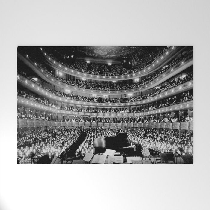 Metropolitan Opera House, New York City black and white photography / black and white photographs Welcome Mat Gallery Image 1