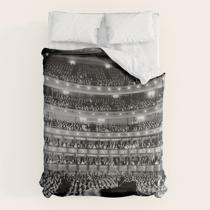 Metropolitan Opera House, New York City black and white photography / black and white photographs Duvet Cover Gallery Image 6