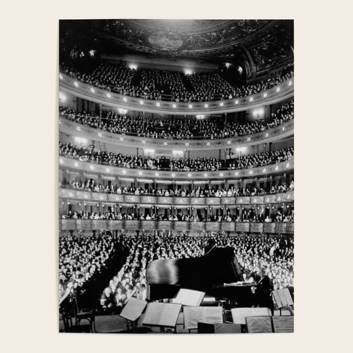 Metropolitan Opera House, New York City black and white photography / black and white photographs Poster Gallery Image 1