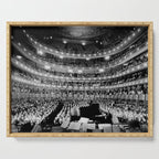 Metropolitan Opera House, New York City black and white photography / black and white photographs Serving Tray Gallery Image 1