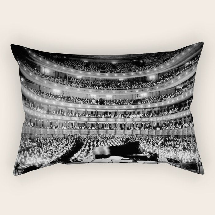 Metropolitan Opera House, New York City black and white photography / black and white photographs Rectangular Pillow Gallery Image 2