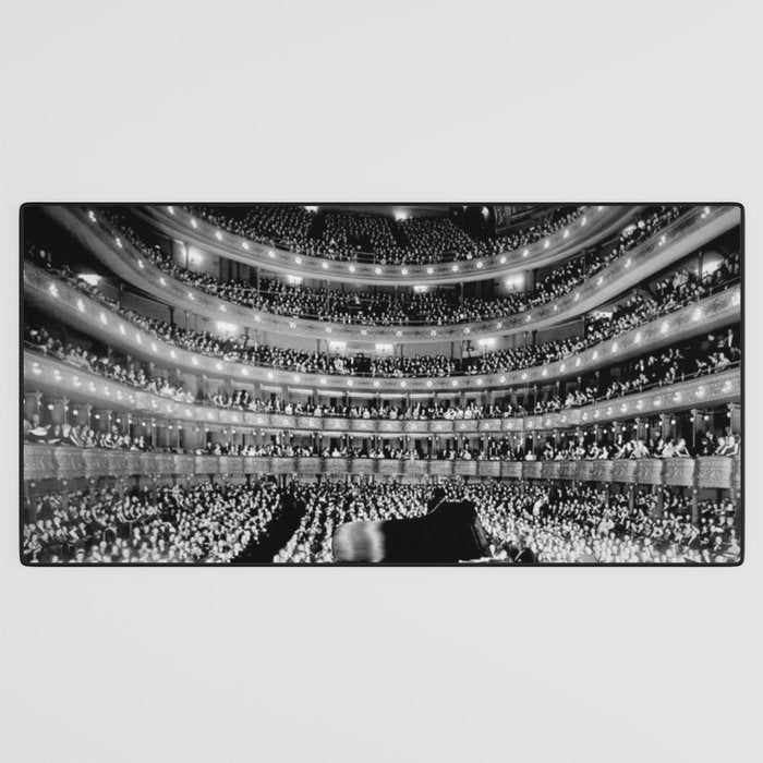 Metropolitan Opera House, New York City black and white photography / black and white photographs Desk Mat Gallery Image 3