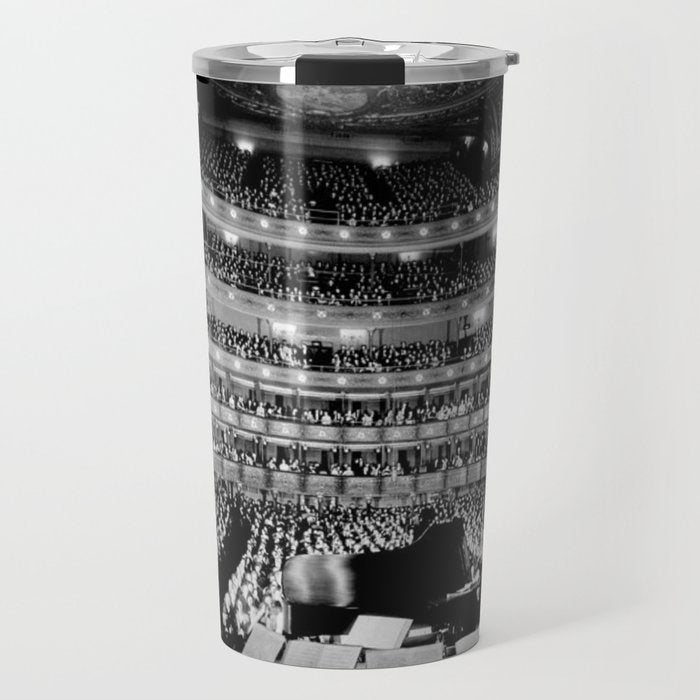 Metropolitan Opera House, New York City black and white photography / black and white photographs Travel Mug Gallery Image 1