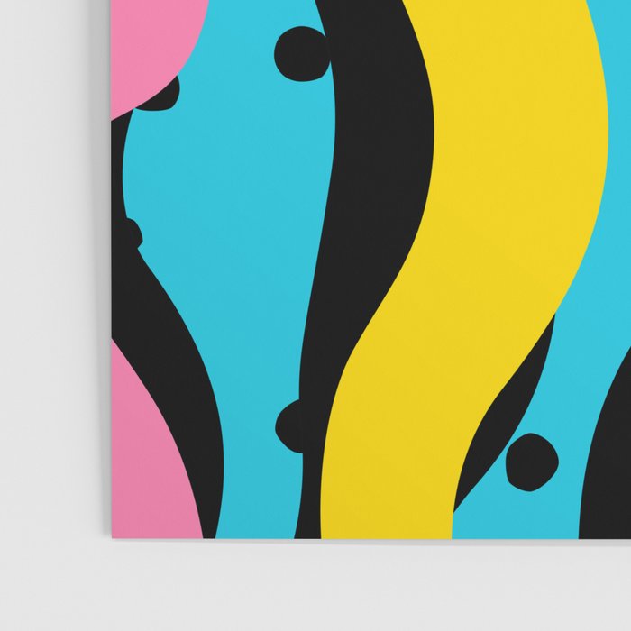 Colorful retro neon stripe art pattern Poster Gallery Image 3