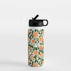 GEORGIA PEACHES Watercolor Peach Print Water Bottle Gallery Image 1