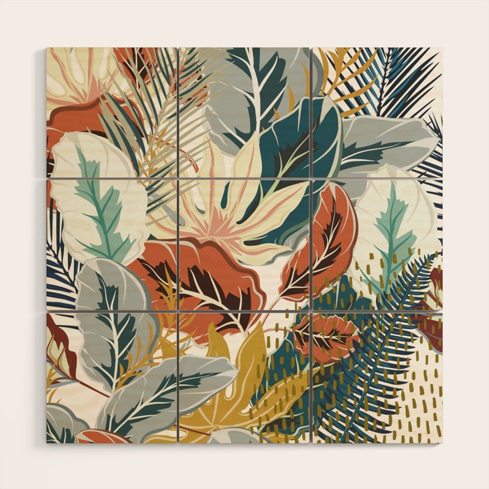 Tropical Wild Jungle Wood Wall Art Gallery Image 1