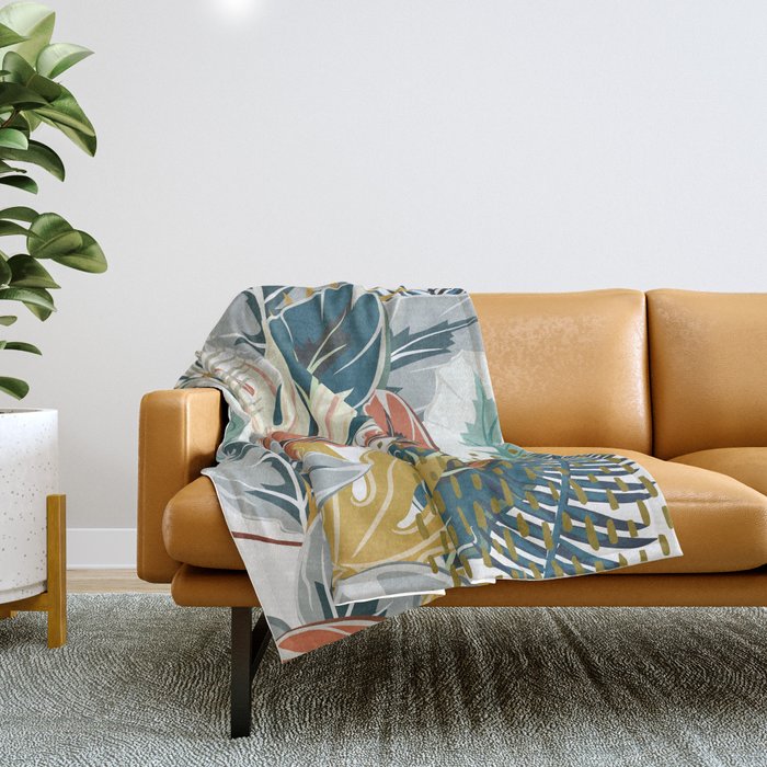 Tropical Wild Jungle Throw Blanket Gallery Image 1