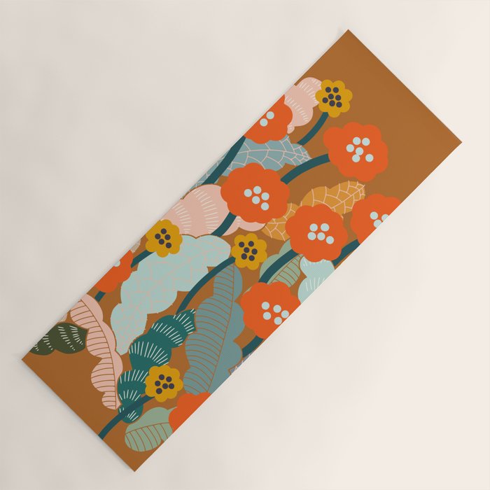 Meadow vibes rust Yoga Mat Gallery Image 1