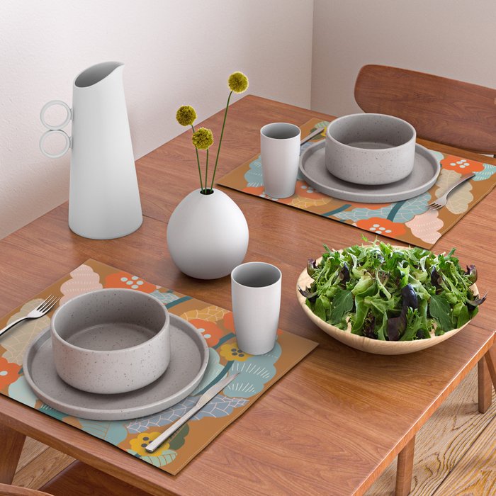 Meadow vibes rust Placemat Gallery Image 2